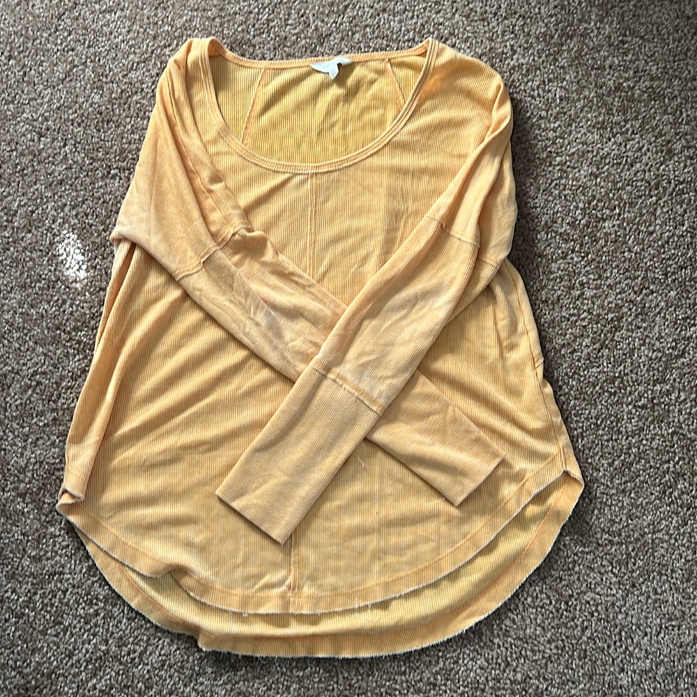 Women's Lightweight Mustard Long Sleeve Top
